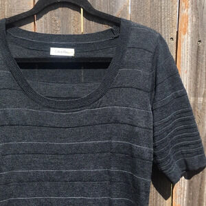 CALVIN KLEIN charcoal gray sweater dress